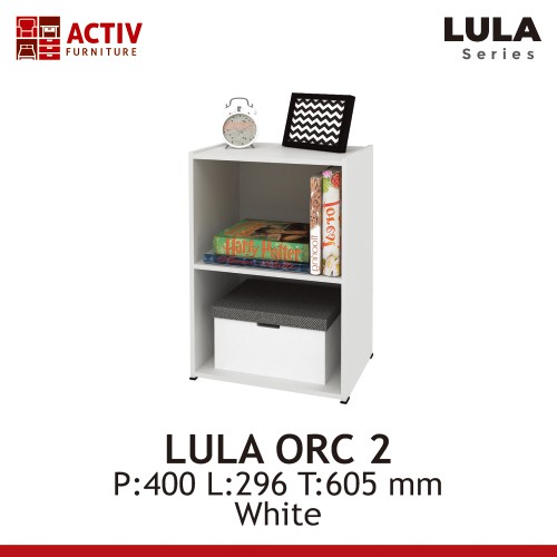 RAK BUKU 2 RAK-LULA ORC 2 WHITE -Turquoise